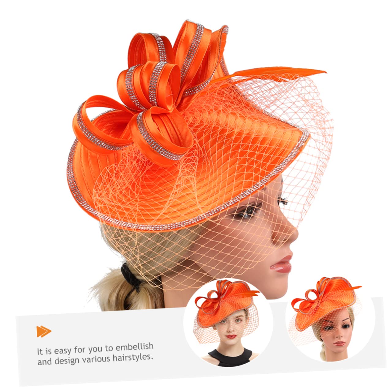 VALICLUD Sombrero Fascinator De Malla Para Eventos Elegantes Para Bodas Fiestas De Té y Cócteles Accesorio De Moda Para Mujeres