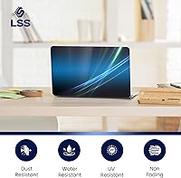 Vista 7 de LSS 15 15,6 pulgadas, adhesivo reutilizable para portátil con 2 almohadillas para muñecas - Protector de vinilo con diseño abstracto, se ajusta a