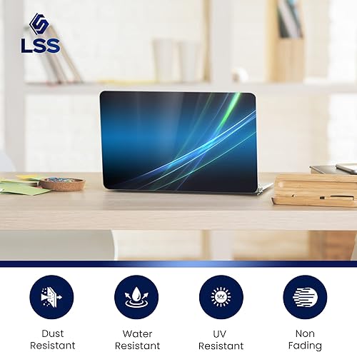 Miniatura 7 de LSS 15 15,6 pulgadas, adhesivo reutilizable para portátil con 2 almohadillas para muñecas - Protector de vinilo con diseño abstracto, se ajusta a