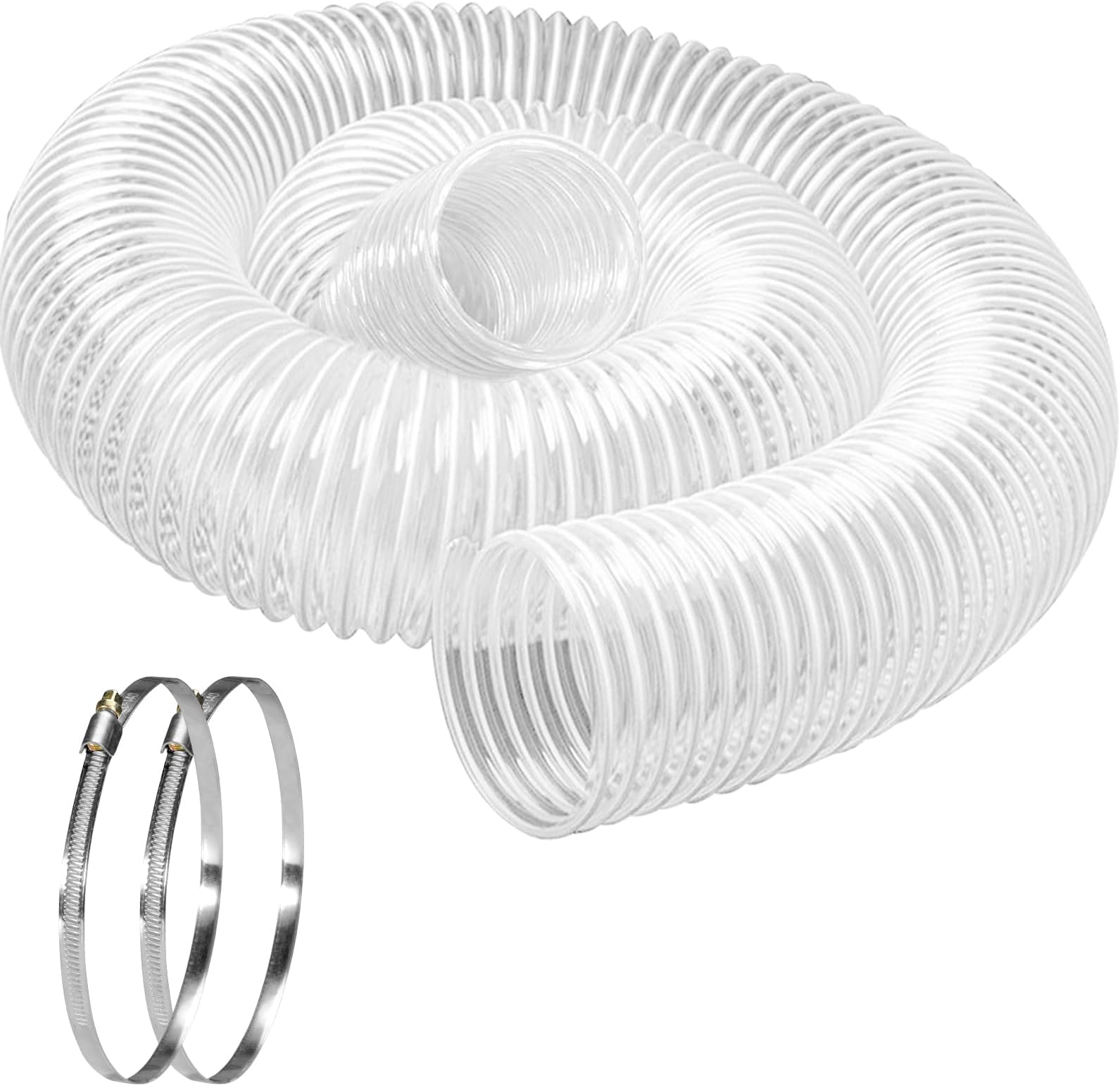 Heavy PVC Dust Collection Hose 6" x 10', Puncture Resistant PVC Dust Collecti...