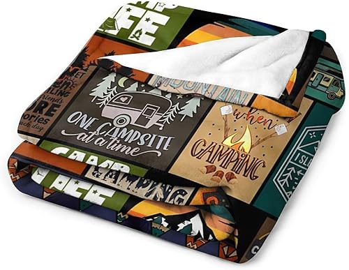 Miniatura 5 de Manta de camping, regalos para amantes del camping, manta de campamento para mujeres, hombres, niños, adultos, manta de forro polar suave, cálida y
