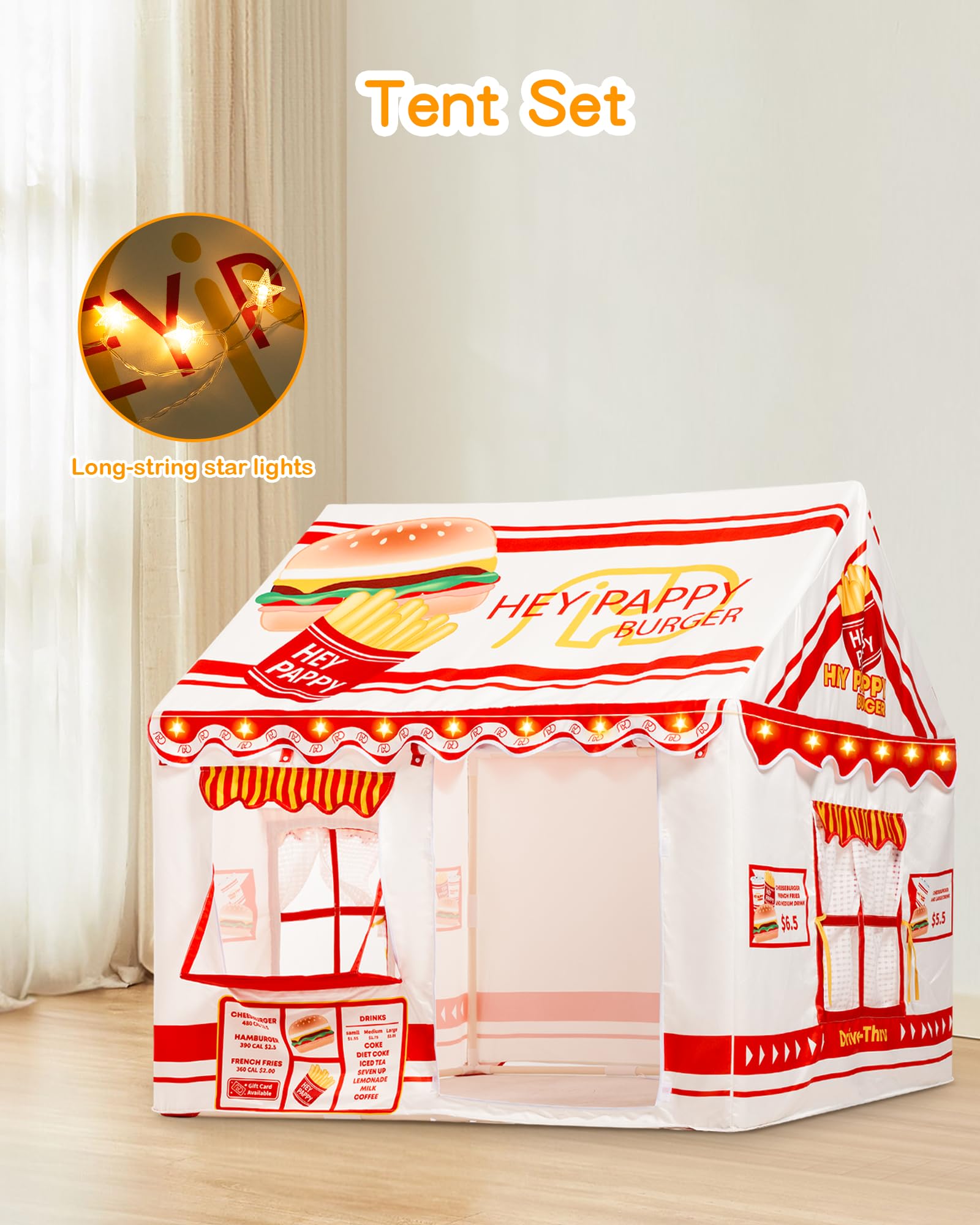Tienda de Campaña Compacta para Interior y Exterior (123x100x123 cm), Tienda de Ocio con Ventanas para Camping, Jardín
