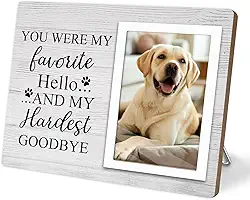 KLYTINK Porta-retratos para animais de estimação, moldura memorial para cães, presentes em memória amorosa, presente de simpatia para quem ama animais de estimação, Forever in Our Heart (branco)