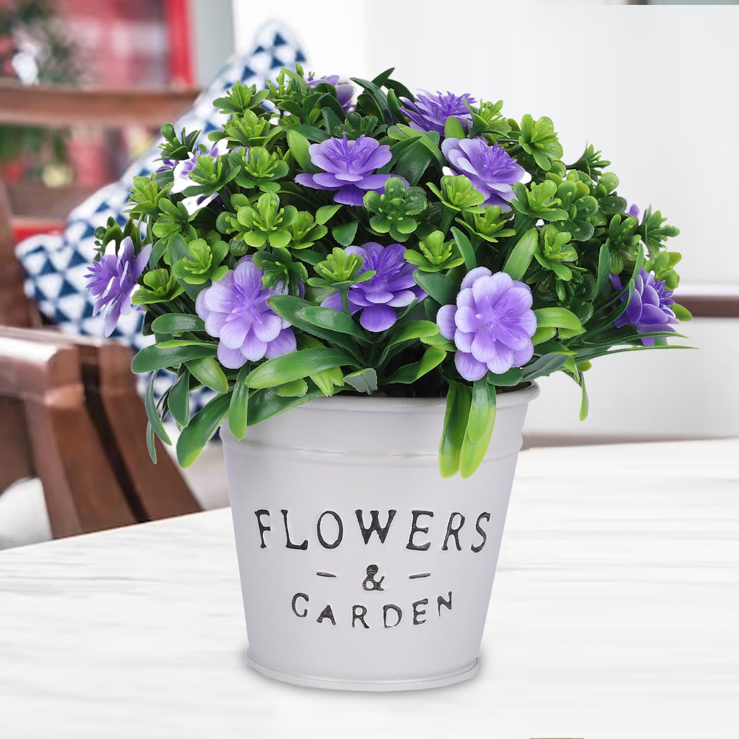 Kuber Industries Artificial Plants For Home Décor|Artificial Flowers For Decoration|Natural Looking Indoor Fake Plants With Pot (Lavender) (B0CJ59SVRN) Amazon Price History, Amazon Price Tracker