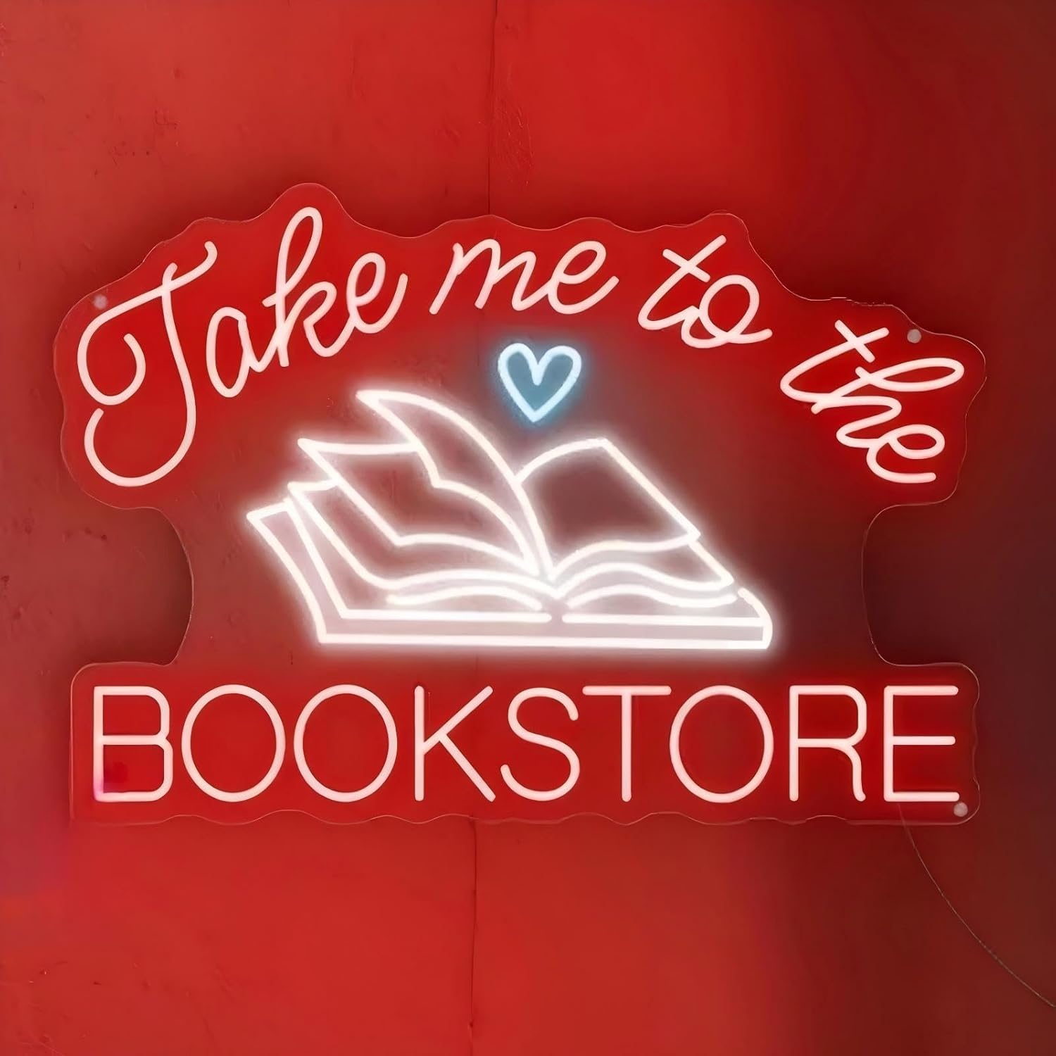Take Me To The Bookstore Neon Sign, Reader Neon Sign, Library Decor, Book Club Led Sign, Bookstore Led Sign, Custom Neon Sign, Bedroom Decor for Bookworms, Book Reader Sign