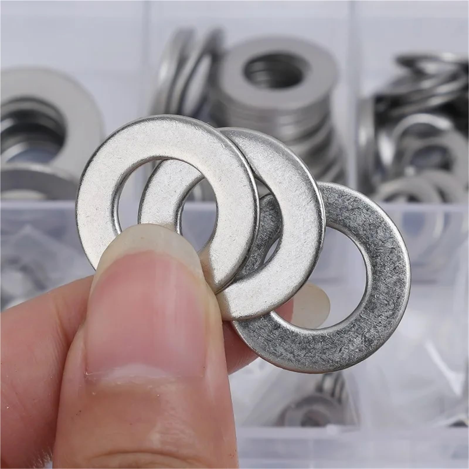 Arandelas Metalicas 225/1125 Uds 304 arandelas planas de acero inoxidable M2-M10 anillo de tornillo de Metal juntas lisas Kit surtido de Hardware de sujeción(675pcs(3 box))