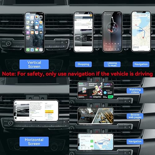 Miniatura 9 de BEERTE Compatible con soporte MagSafe para automóvil BMW X1 2016-2022, X2 2018-2023, manos libres, soporte magnético de teléfono para automóvil,