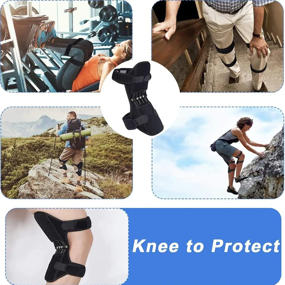 rutschfeste Sport-Knieschoner (1 Paar) – Starke Rückstellkraft – Lindert Gelenkschmerzen beim Klettern, Kniebeugen und Anderen Übungen – Schwarz
