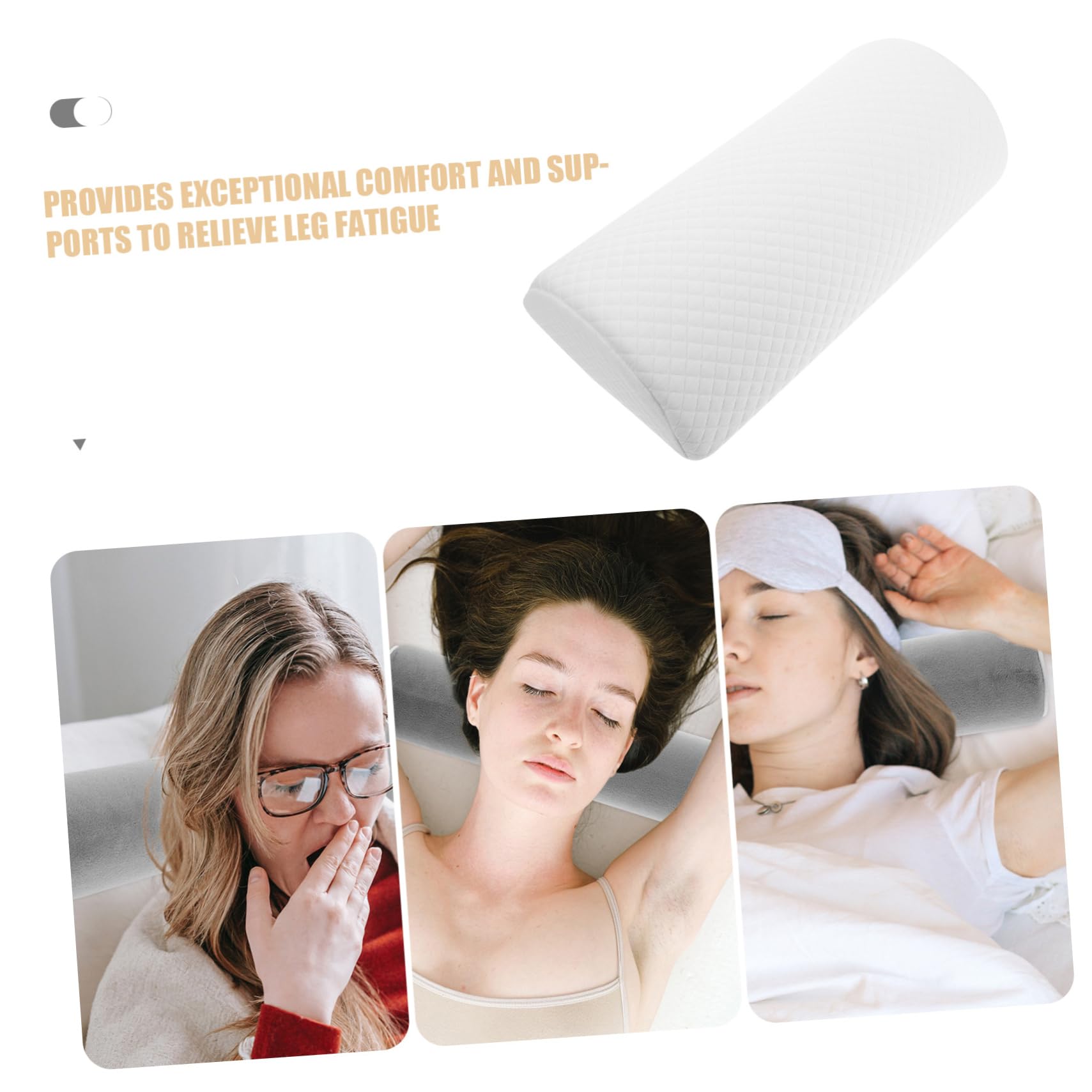Hemobllo Almohada Media Luna Ergonómica para Piernas y Rodillas Cojín Elevador para Dormir De Lado Soporte Cómodo para Fatiga y Postura Adecuada para Hogar Oficina y Coche Fácil Limpieza
