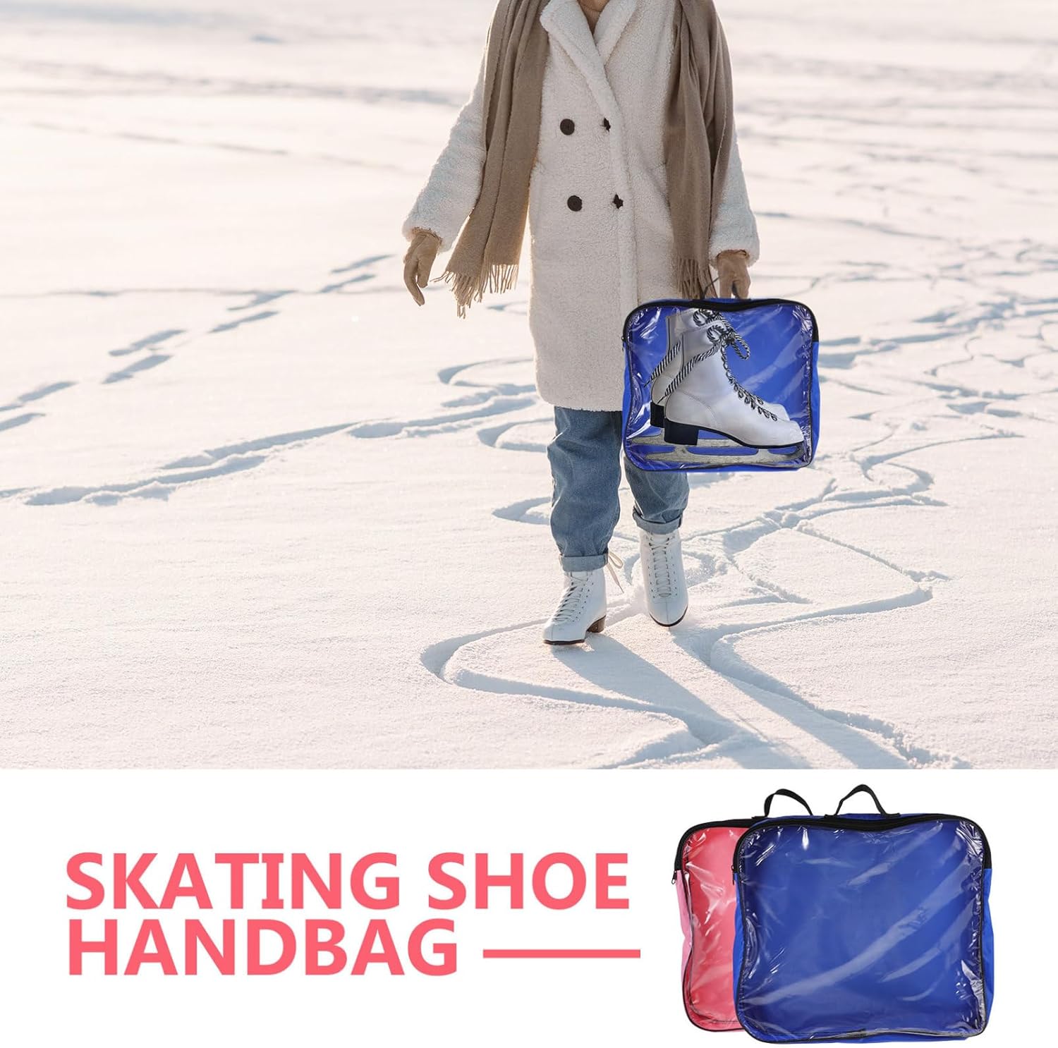 TOYANDONA Portable er Skates Storage Bag Handheld Design for Ice Skates Durable Wear Resistant for Outdoor Use