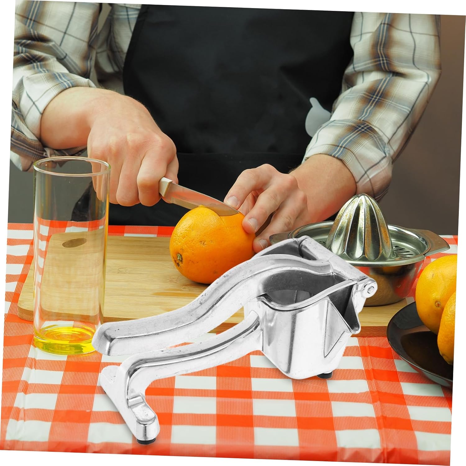 Manual Lemon Juicer Squeezer Aluminum Alloy Citrus Press Tool Comfortable to Hold Handles for Home Kitchen Use