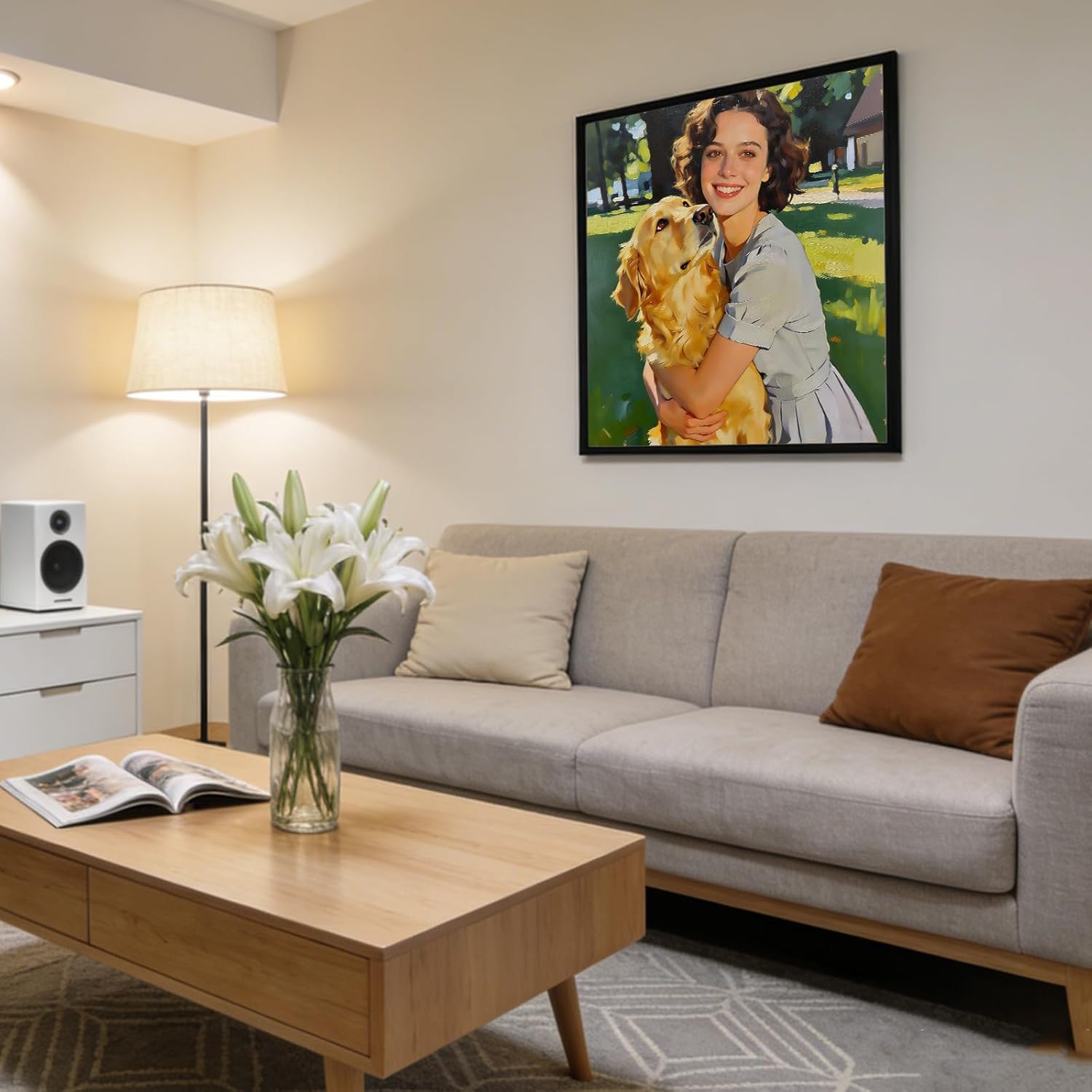 Custom Paint by Numbers from Photo - Personalized Paint by Number Kit for Adults with Frame Options, Couples Paint by Number Kit - Custom Photo to Paint by Numbers DIY Craft, Unique Gift (24X32Inch)