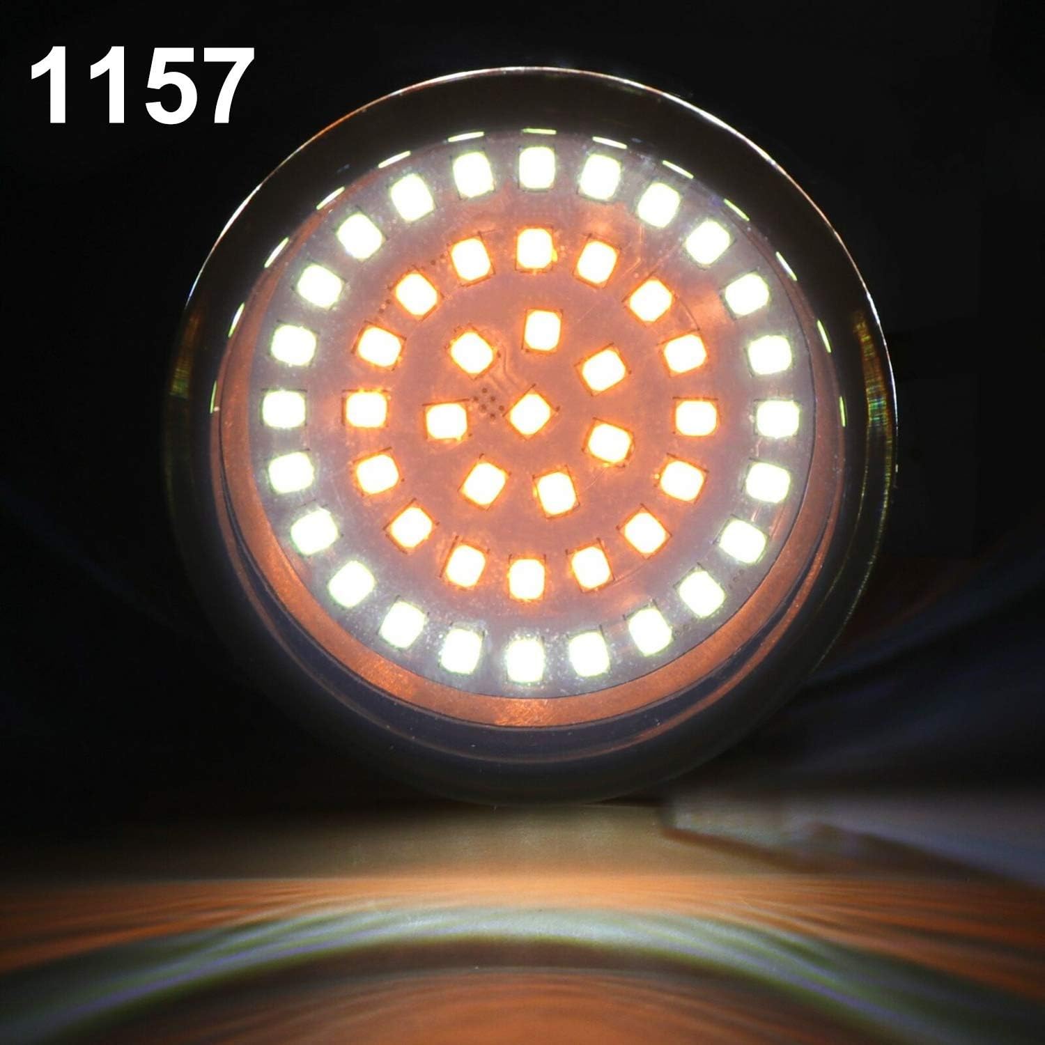 CICMOD 2" 1157 Front LED Turn Signals 1156 Rear Red Running Brake Lights Bullet Style Smoke Lens Cover for Harley