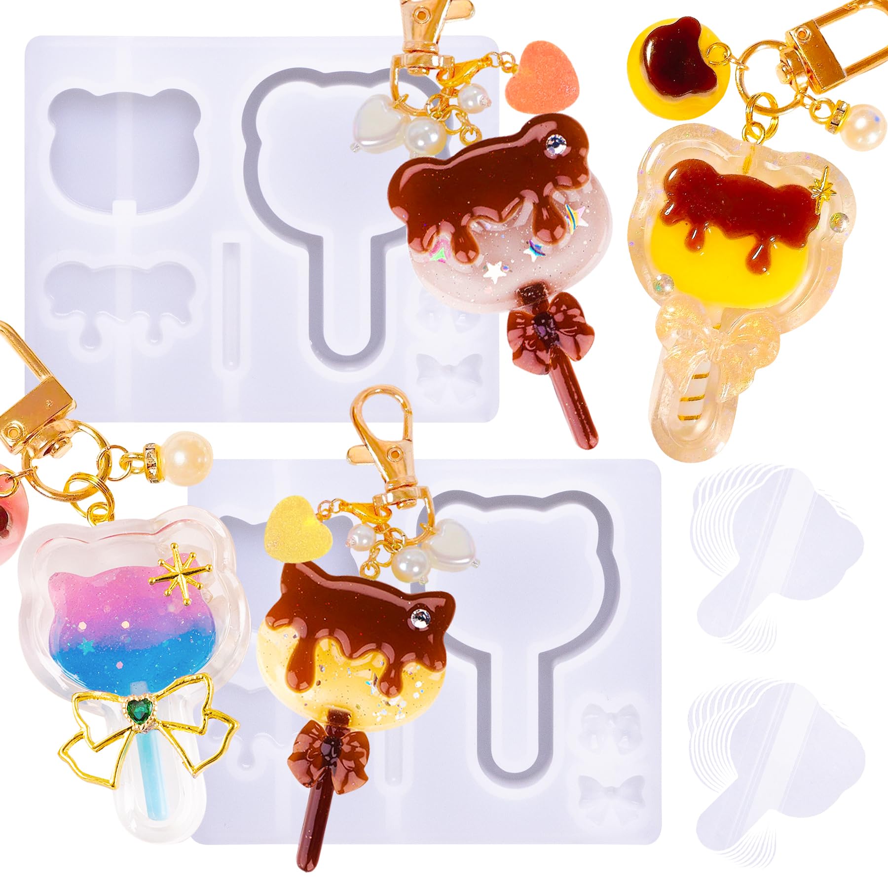 くまさんのチョコBOX◇シャカシャカキーホルダー シェイカー レジン