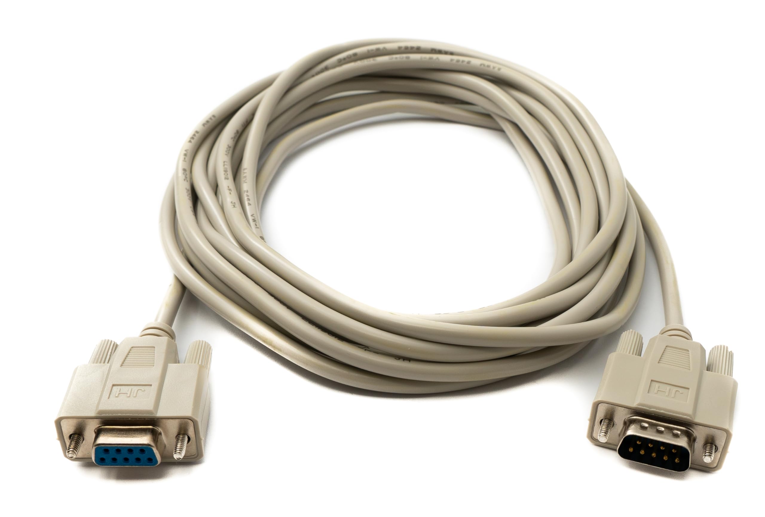 System-S D Sub Câble adaptateur RS232 DB9 mâle 9 broches vers femelle Gris 5 m