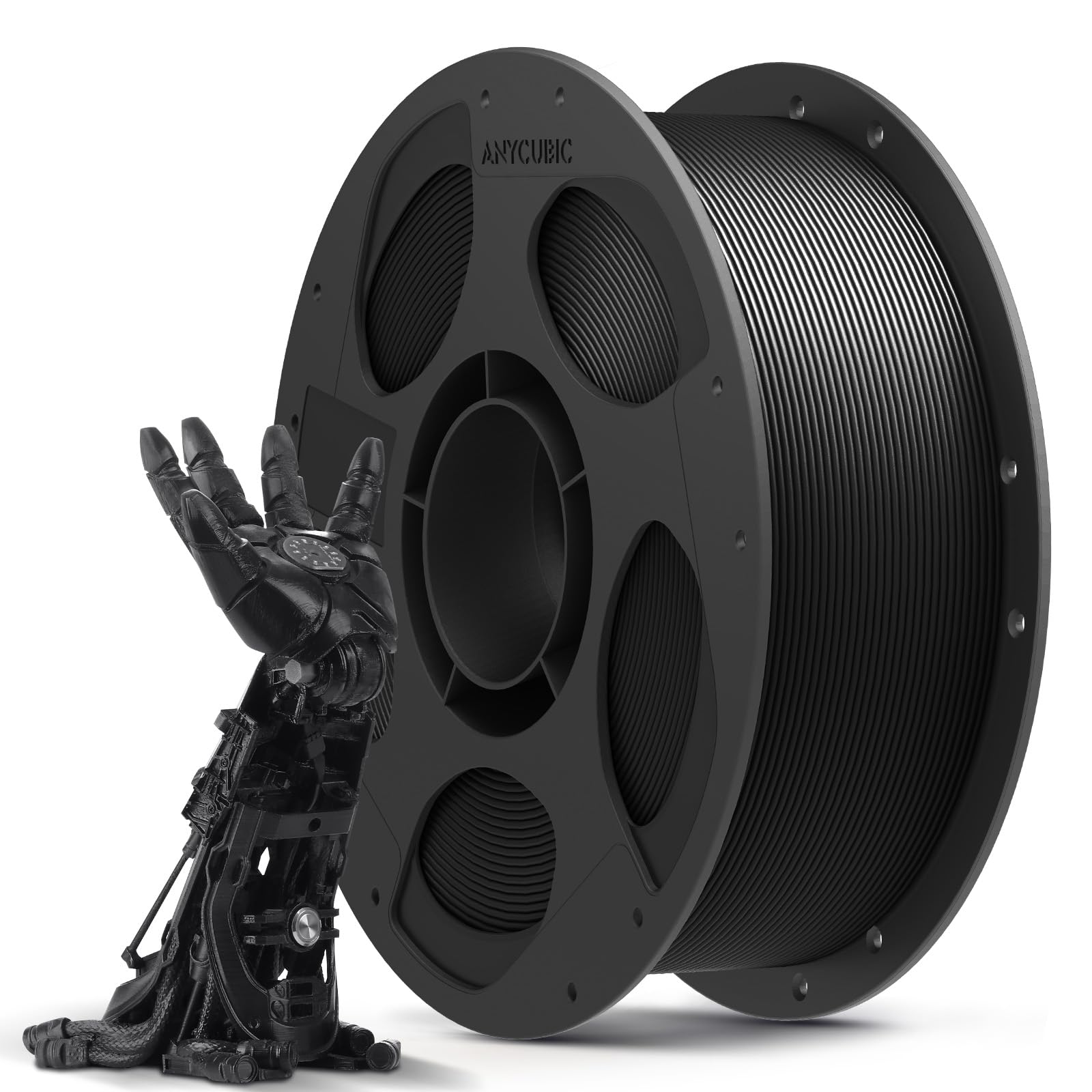 ANYCUBIC Filament 1.75 PLA, 1kg Bobine PLA Filament pour Imprimante 3D, Identification Intelligente Filament, (Noir Perle)