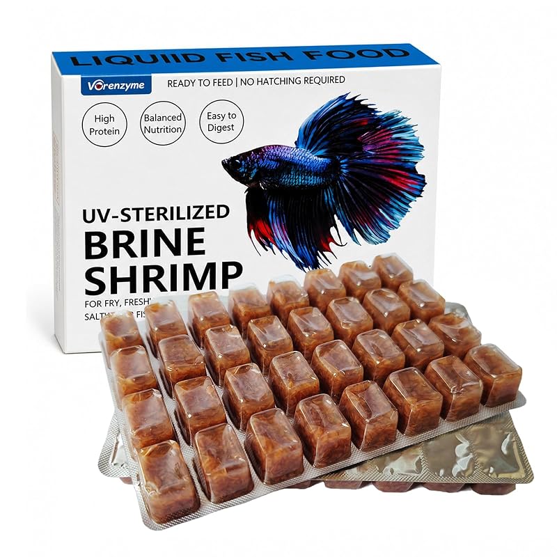 Alimento líquido de artêmia para alevinos de peixes Vorenzyme, pronto para oferecer, 198 g