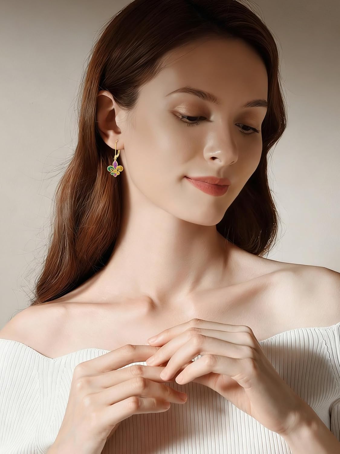 St Patrick's Earrings Four Leaf Clover/Shamrock Hat/Rainbow/Mardi Gras Fleur De Lis Earrings 925 Sterling Silver Celtic Knot Clover Dangle Earring St Patricks Day Jewelry for Women - Image 4