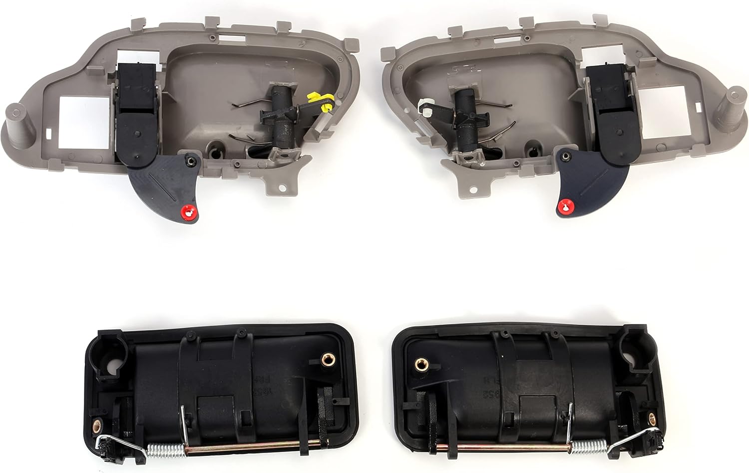 Exterior Door Handles 5742229,15742230 & Inside Door Handle Kit 15708043,15708044,Fits for Chevy Silverado/Cheyenne/Tahoe,Fits for GMC Yukon/C1500/K2500/3500,Front Left Right Side 1995-2000