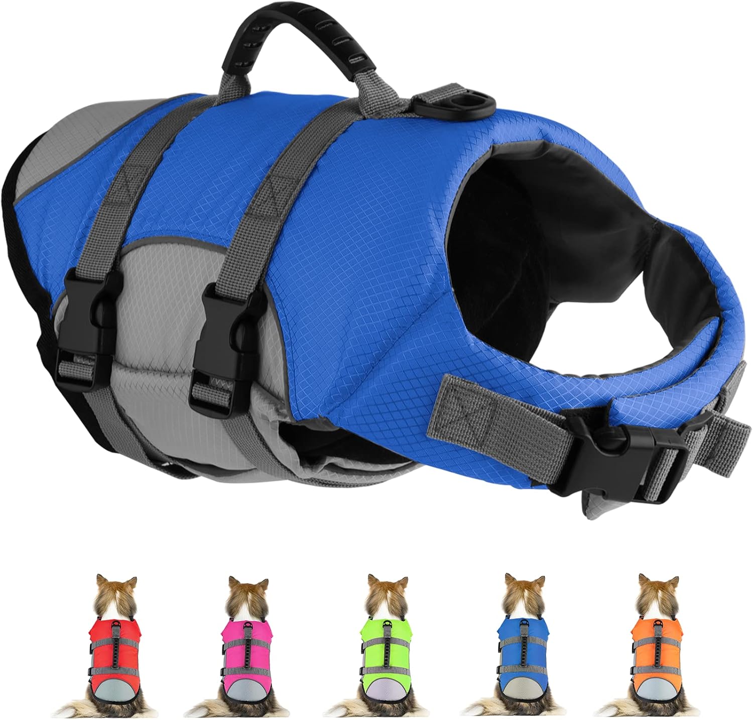 Buy Mklhgty Dog Life Jacket, Reflective & Adjustable Dog Life Vest with