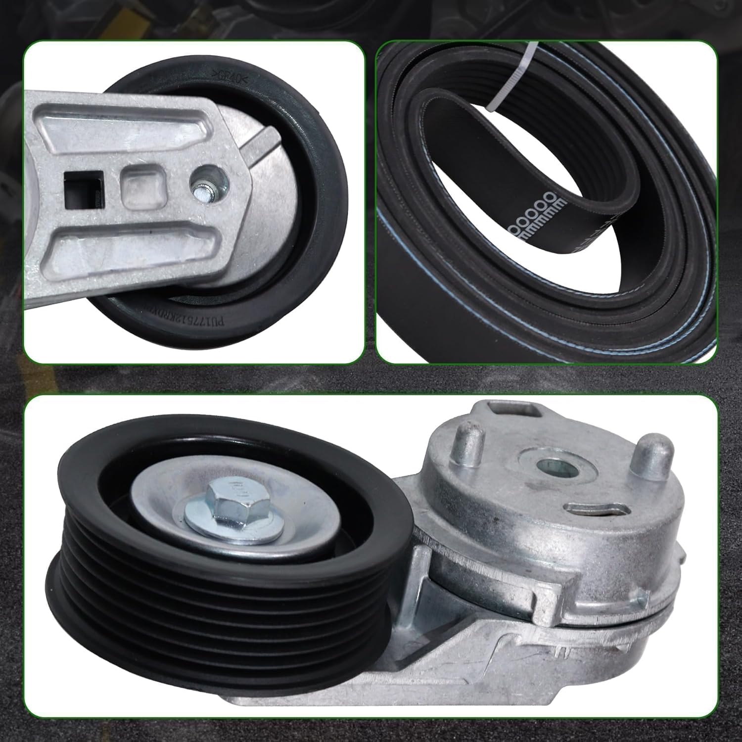 38382 Drive Belt Tensioner Pulley and Serpentine Belt Assembly Kit Fit for 2003-2008 Dodge Ram 1500/2500/3500 5.7L V8 Replace 53032130AA 53032130AC 38058 7PK2570