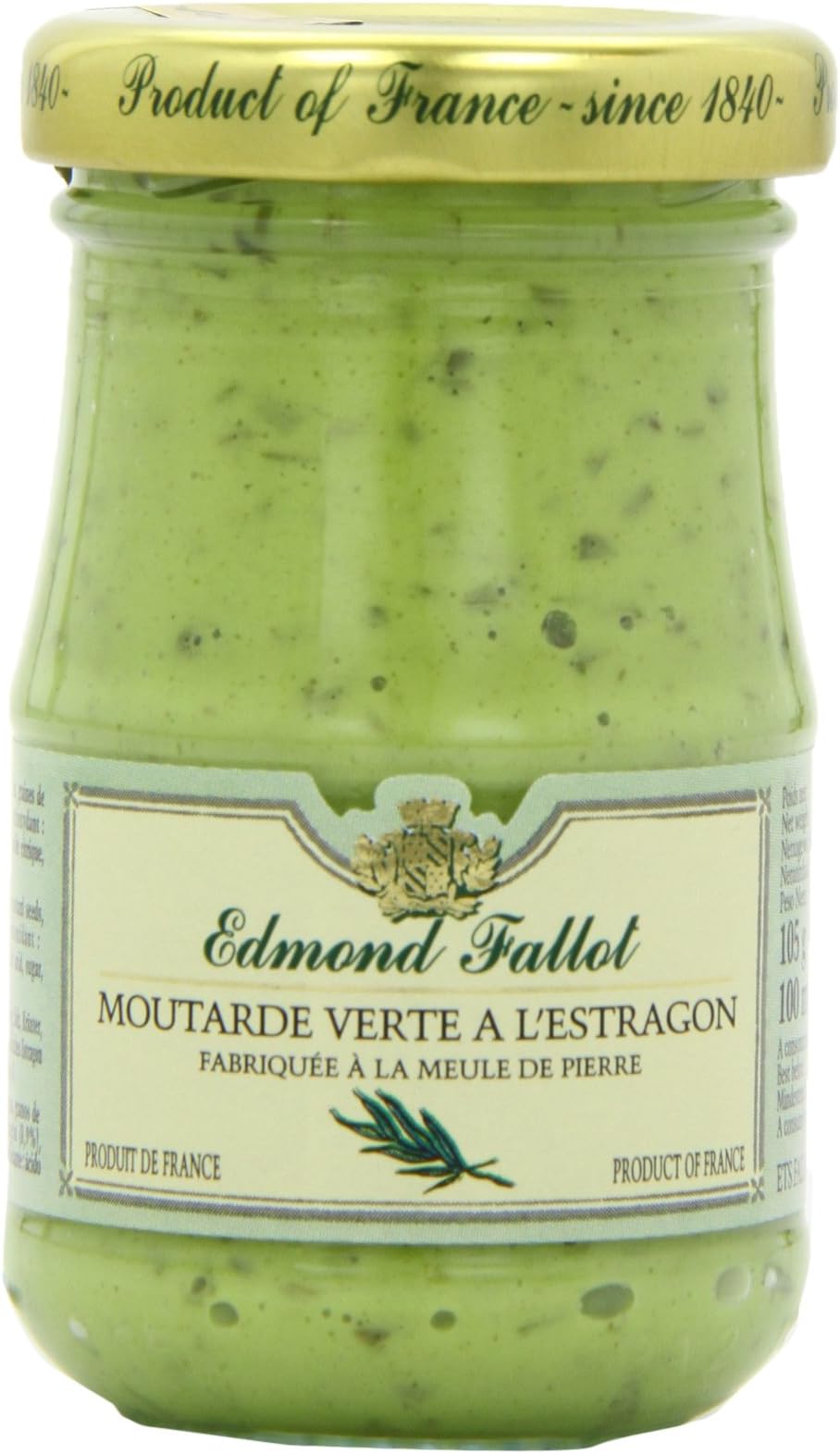 Edmond Fallot - Moutarde Verte A L'estragon, 105 g (Pack of 6)