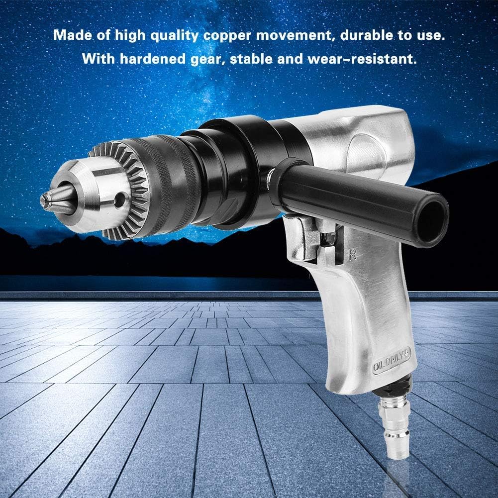 Pneumatic Screwdriver Reversible Grip 1/2 Inch Chuck 900 RPM 0.62 MPa for Industrial Machinery