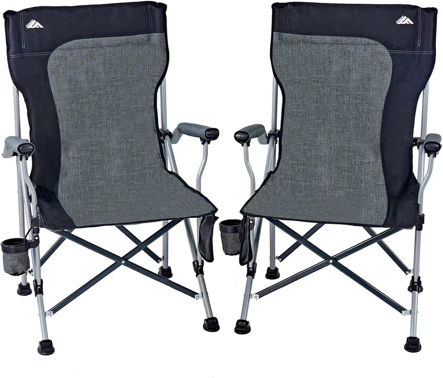 Ablazer Cooler Stand Frame and 2 Pack Outdoor Chairs for Camping, Portable Folding Heavy Duty Camping Accessories for Travel, Hiking, Picnic, Lawn Camping Chair & Ice Box Holder Supports 330Ibs