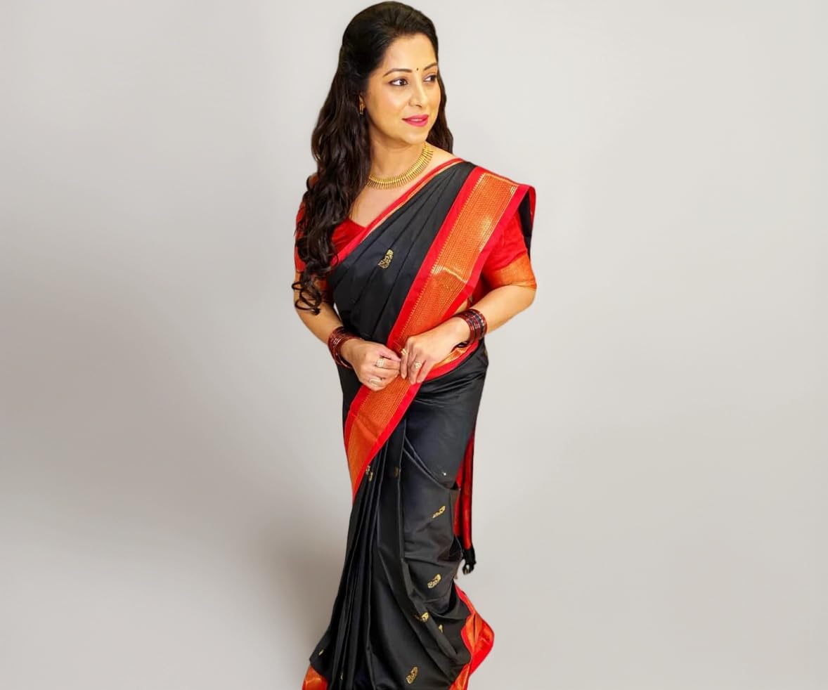 SGF11 Women's Kanjivaram Soft Lichi Silk Saree With Blouse Piece