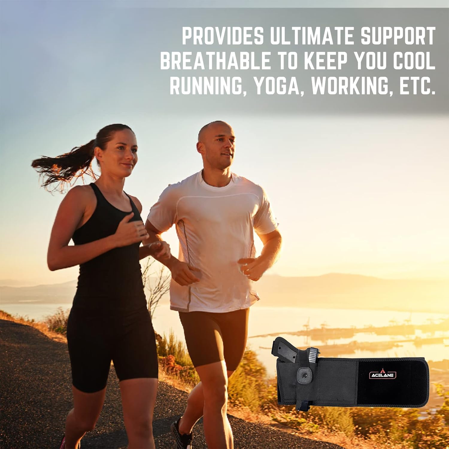 Acelane Belly Band Holster for Concealed Carry Abdominal Band Gun Holster Tactical Elastic Waist Pistols Adjustable Belly Wrap IWB OWB Mag Pouch Fits Firearm Handgun Revolvers for Men & Women - Image 7