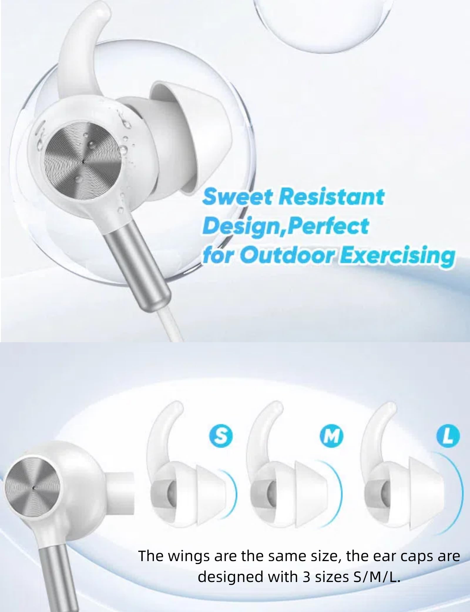 TOPAUX Auricolari in-ear con cavo da 3,5 mm con cancellazione del rumore, con microfono, per Steam Deck Chromebook, PC, computer, jack da 3,5 mm, cuffie da gioco con cavo, per Moto G 5G Stylus Play