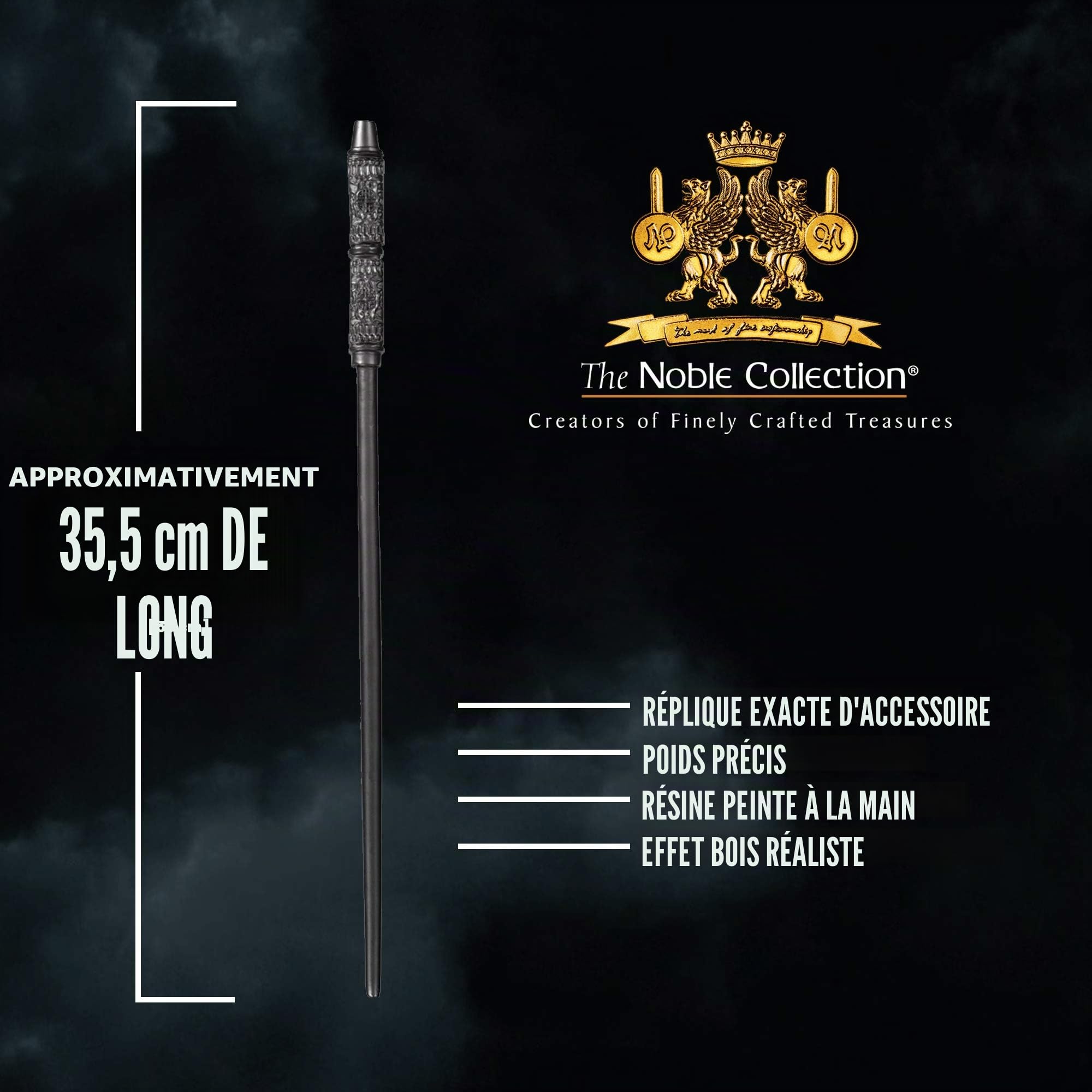 The Noble Collection - Severus Snape Wand in A Standard Windowed Box - 14in (35cm) Wizarding World Wand - Harry Potter Film Set Movie Props Wands Multicolore NN8576