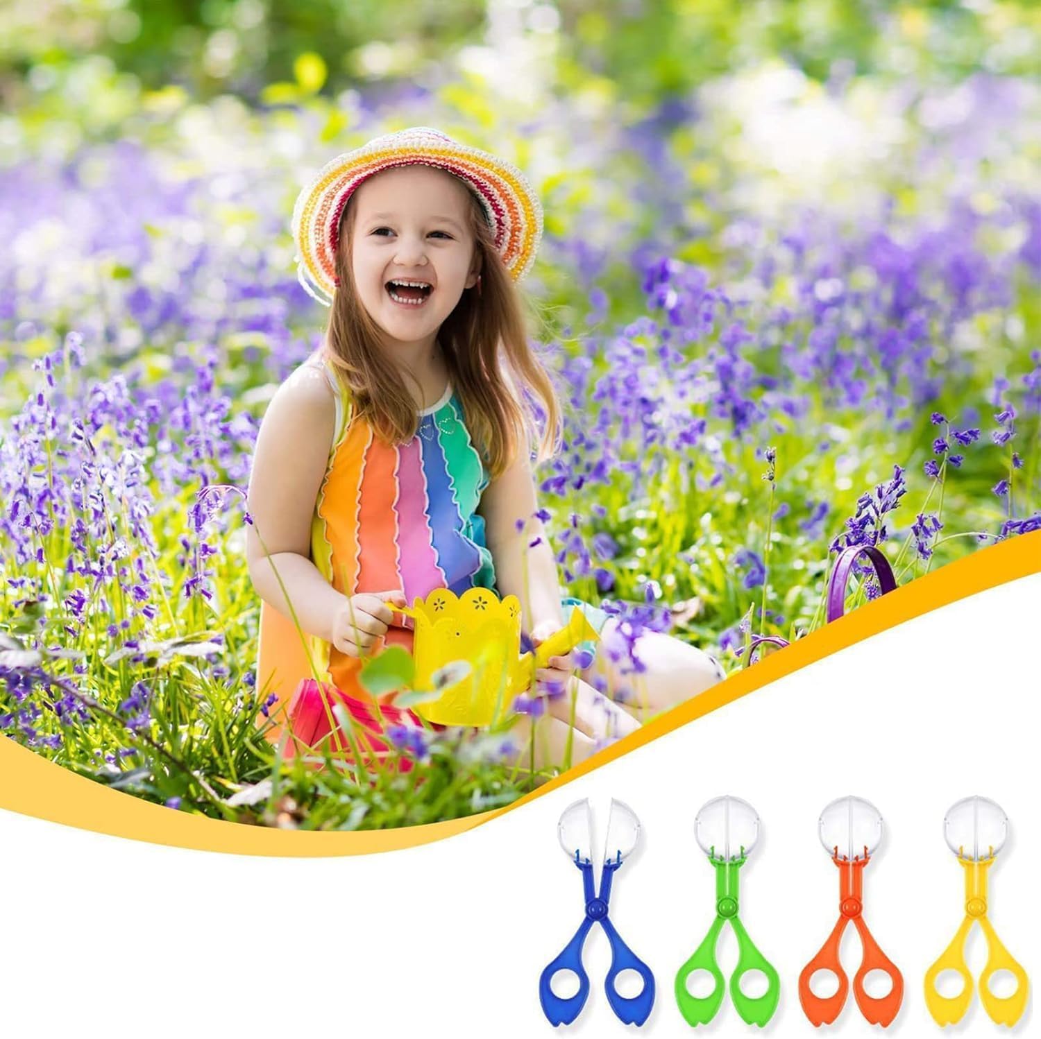 2Pcs Blue Fine Motor Skill Tool, Hand-Eye Coordination Plastic Scissor Clamp Small Butterfly Clip - Image 3