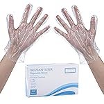 Brandon-super Disposable Food Prep Gloves - 500 Piece Plastic Food Safe Disposable Gloves, Food Handling, One Size Fits Most 500 PCS