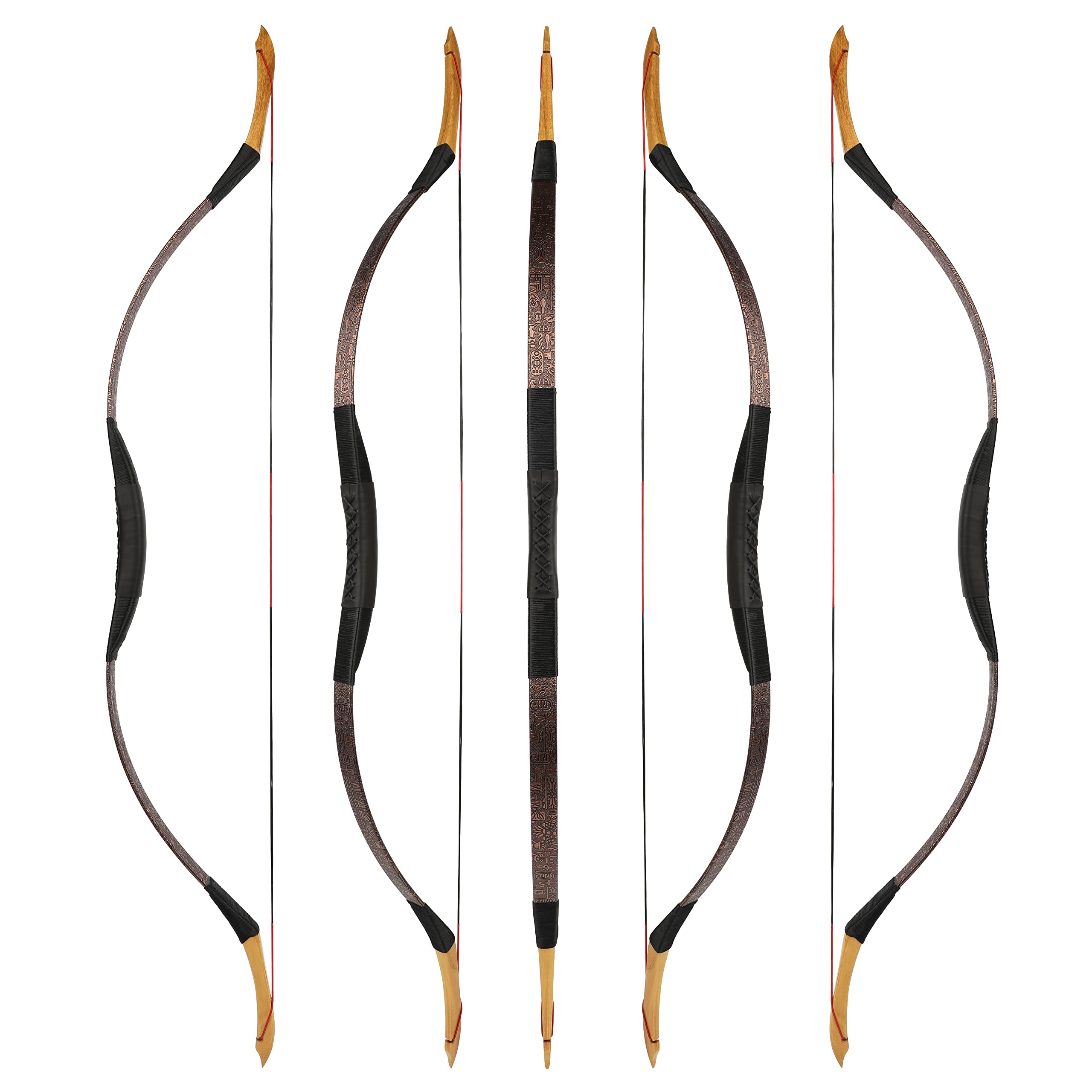 Traditional Hunting Longbow | Handmade Wooden Mongolian Style Bow | Adults Youth Beginners | Ambidextrous‌