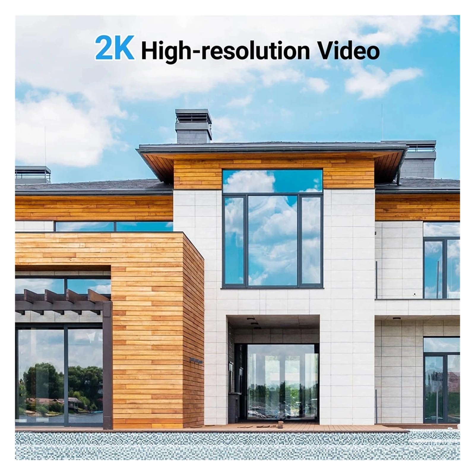 Telecamera di sicurezza WiFi solare da 4 MP 2K