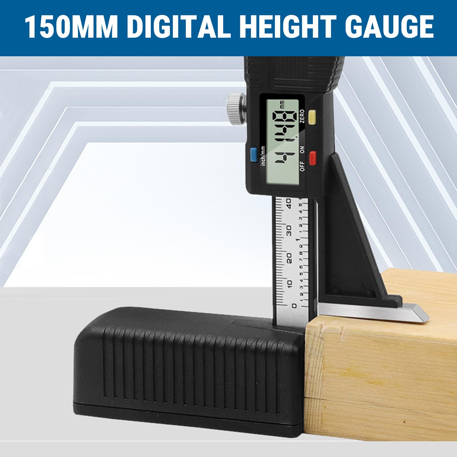 Truschino Calibro digitale di altezza 0-150mm Magnetico con Base
