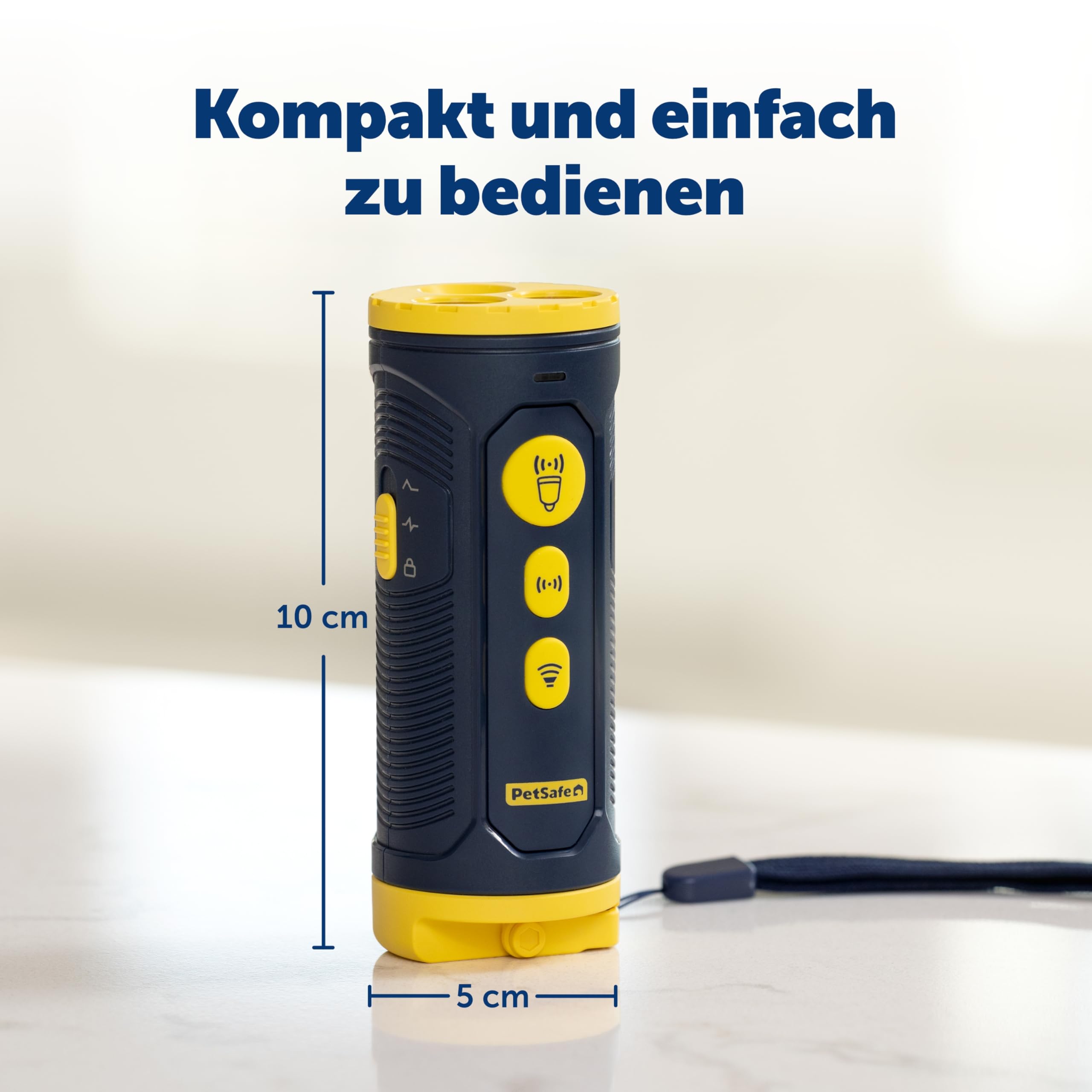PetSafe Trainer ohne Halsband – Ultraschall-Trainingsgerät – tragbares Anti-Bell-Gerät – Ultraschall-Tonsignal, Blinklicht und Variables Tonsignal – wiederaufladbare Batterie – Taschenlampe