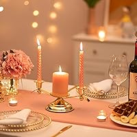 Vista 4 de Unity Candle Holder for Wedding Ceremony Set - Romadedi 3 Arm Metal Gold Candle Stand for Pillar Taper Candlestick Unity Candles Centerpiece Decor