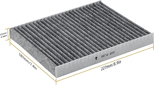 Miniatura 7 de Filtro de aire de cabina 6021C (CF11176) con carbón activado compatible con Ford Explorer Flex Taurus Police Interceptor Sedan 2011-2019.