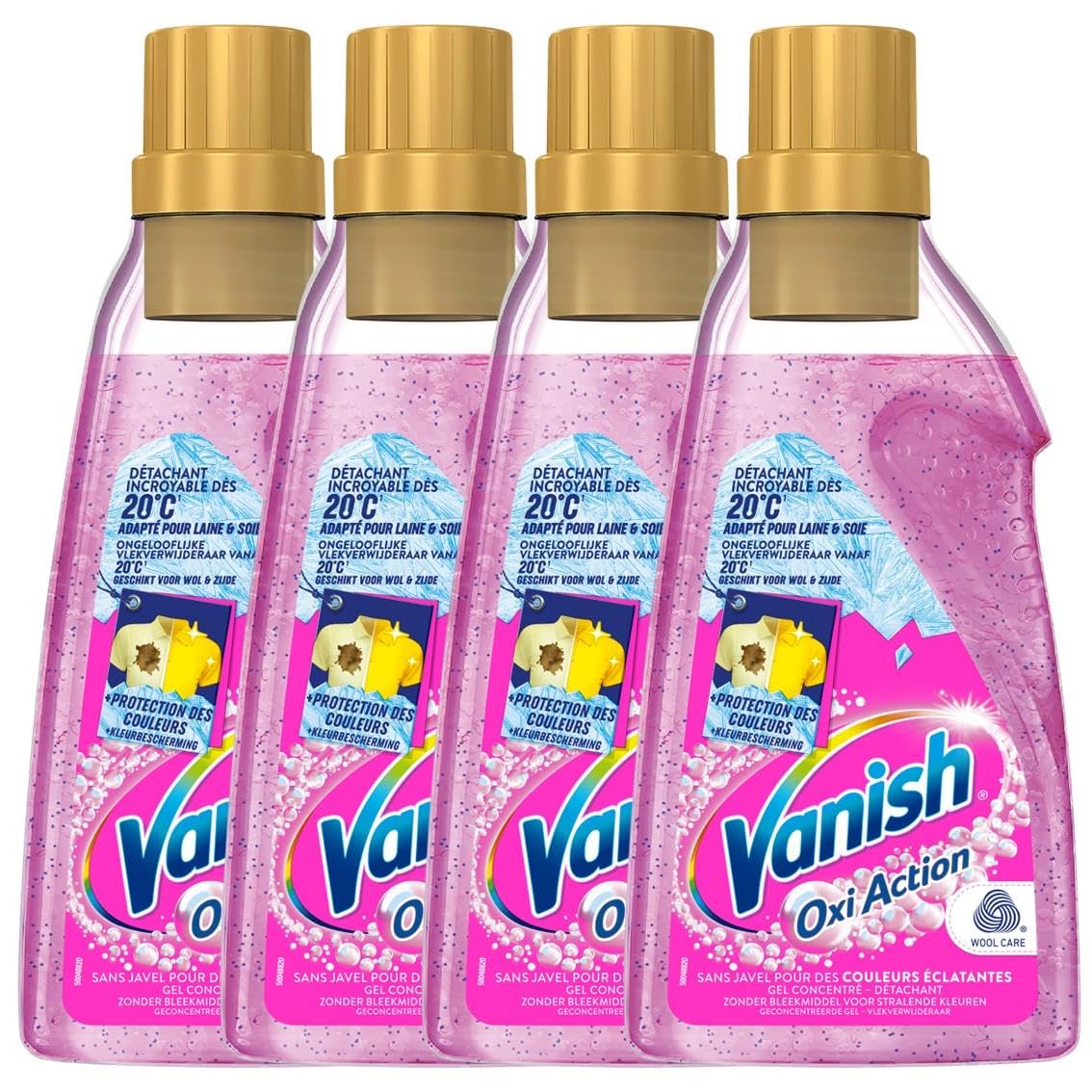 Vanish Oxi Action - Gel smacchiatore pre-lavaggio, confezione da 4 x 750 ml
