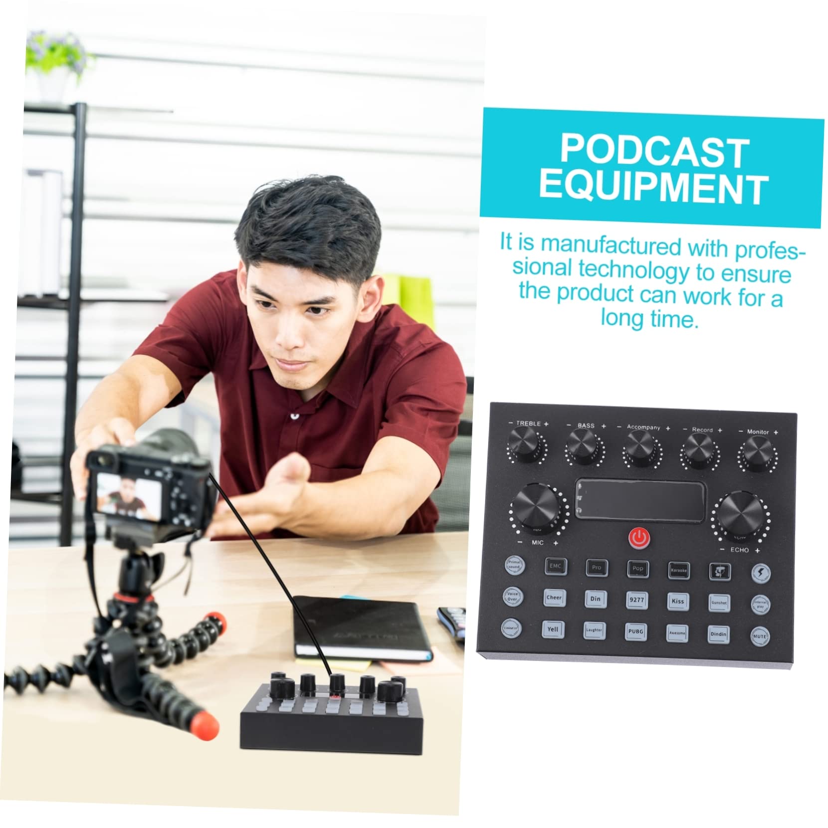 Amazon.com: VINTORKY Live Sound Card Voice Changer Mixer External