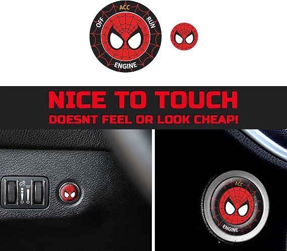 TOOLEPIC Push Start Button Cover for Dodge Challenger Charger Durango Accessories 2015-2025-Engine Start Stop Ignition Switch Kit Interior Accessory Cool Design
