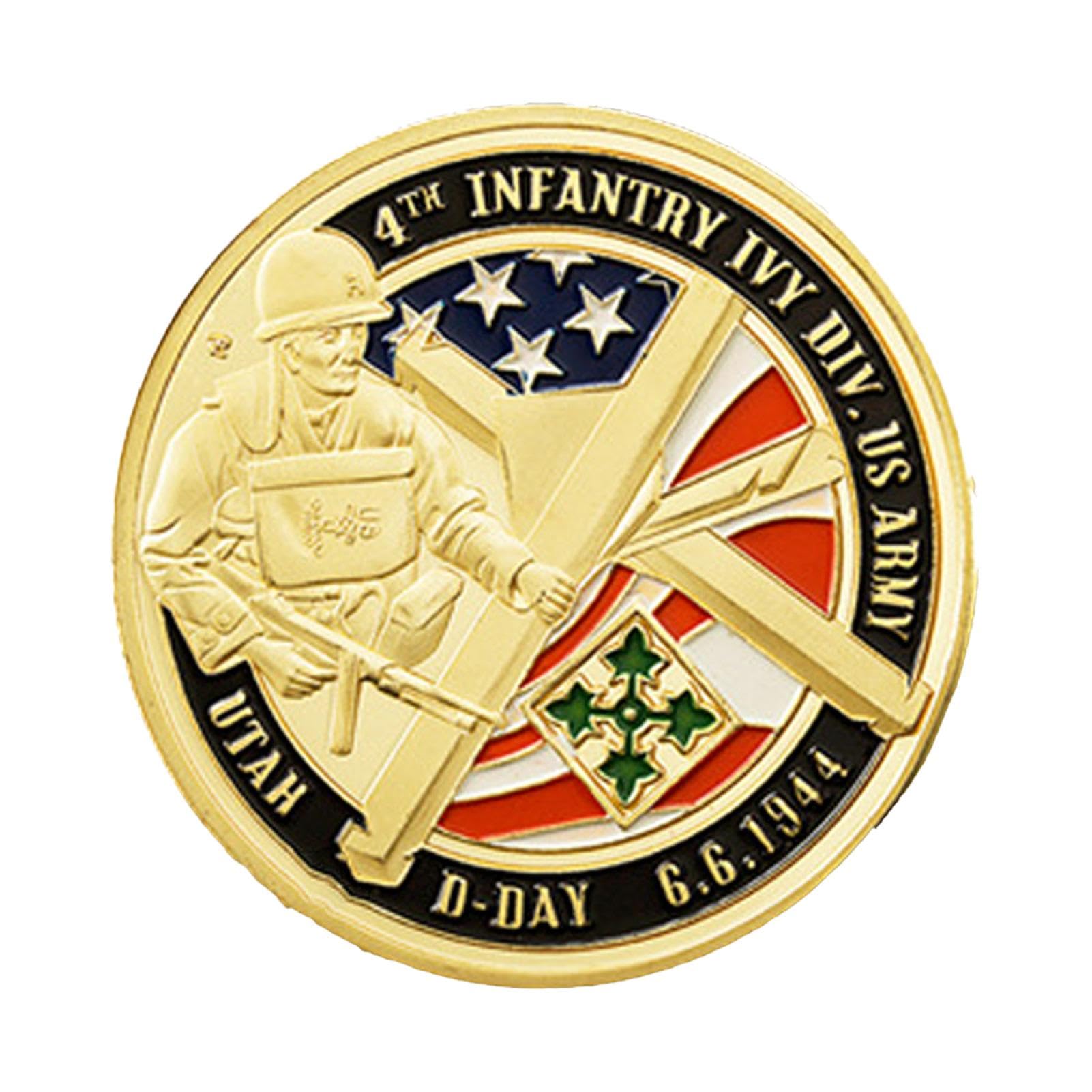 Moneda Conmemorativa 80 Aniversario Del Día D – Normandía 1944 – De Hierro, Acabado Retro, Ideal Para Coleccionistas