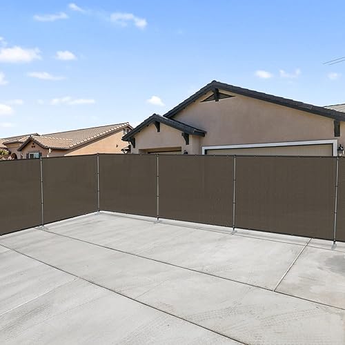 Miniatura 7 de Patio Paneles de valla temporales independientes de 5 x 12 pies para exteriores, cubierta de red con postes de metal para exteriores, patio,