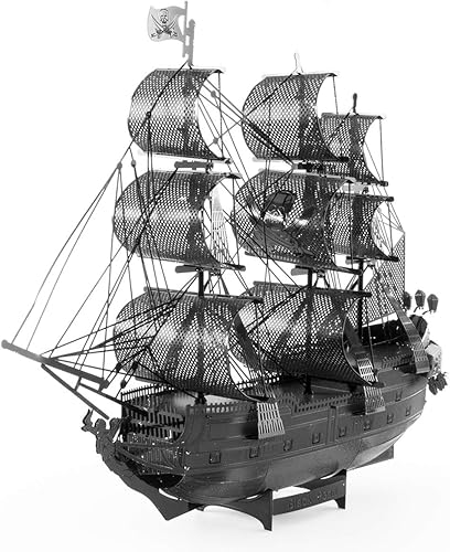 Miniatura 4 de Rompecabezas de metal tierra 3D negro perla barco piratas del Caribe rompecabezas de metal modelo kits para adultos nivel moderado 5.8 x 1.8 x 4.5 in