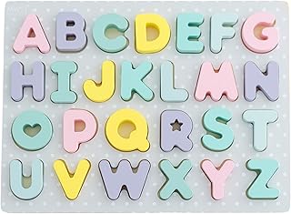 Comprar Puzzle Abecedario de Madera Montessori 3+ Años – Alfabeto para Niños | Puzzle Letras Madera | Abecedario Montessori Educativo con Letras Encajables y Colores Pastel | Juguete Didáctico