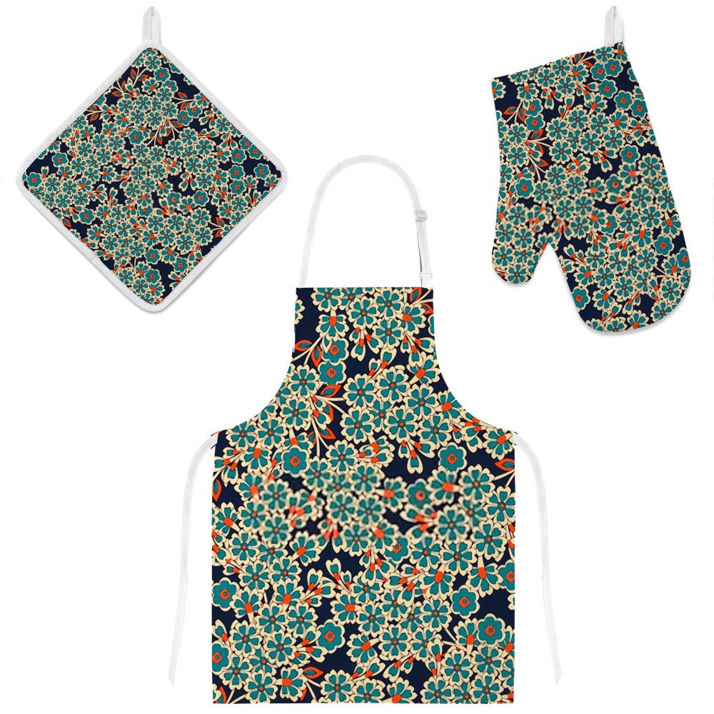 Tablier de cuisine fleuri pour préparer vos repas en famille