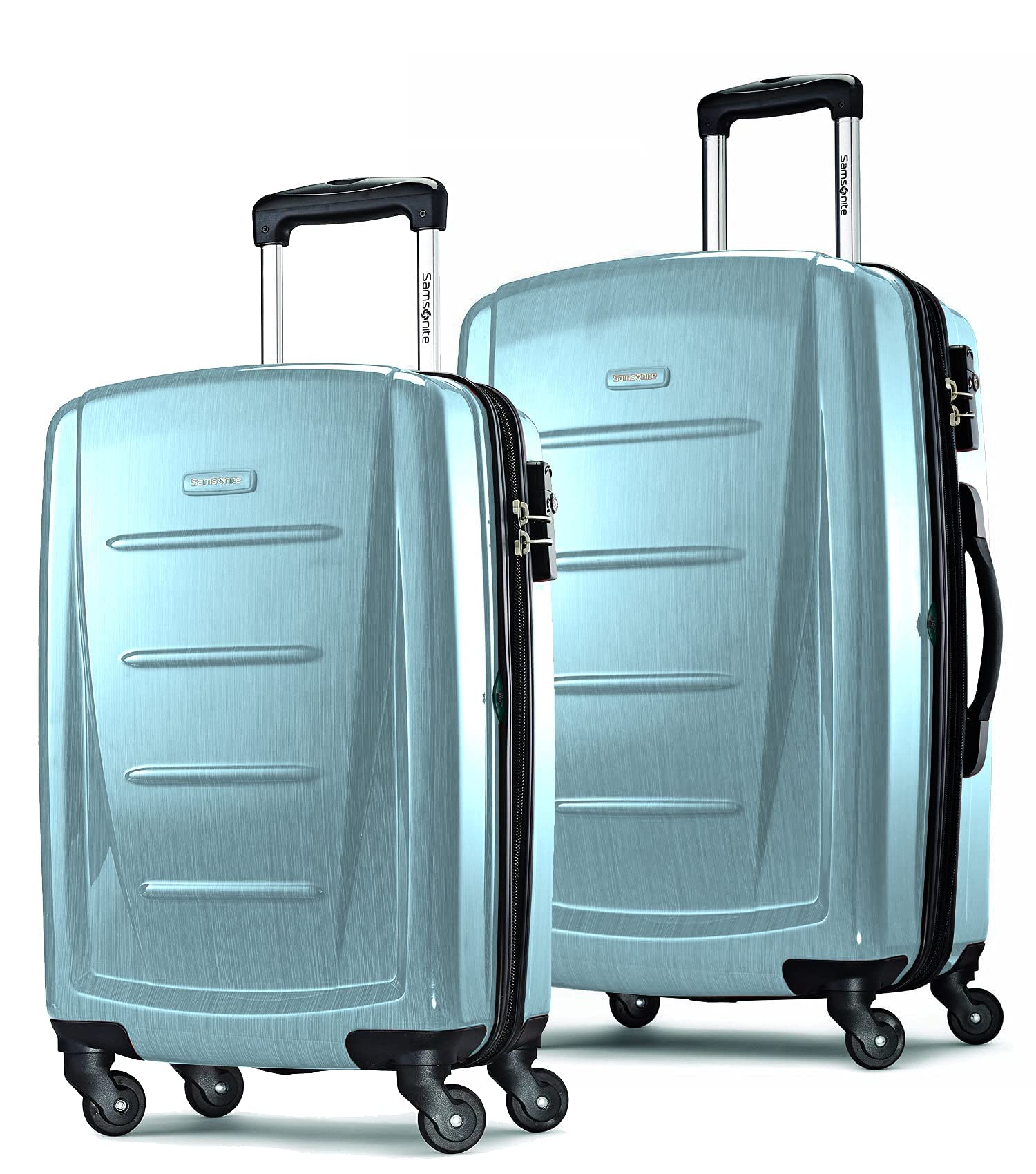 Samsonite Winfield 2 2-Piece Set (Carry-on/Large) Hardside Expandable Luggage with Spinner Wheels (Ice Blue, 2-Piece Set (20/28))