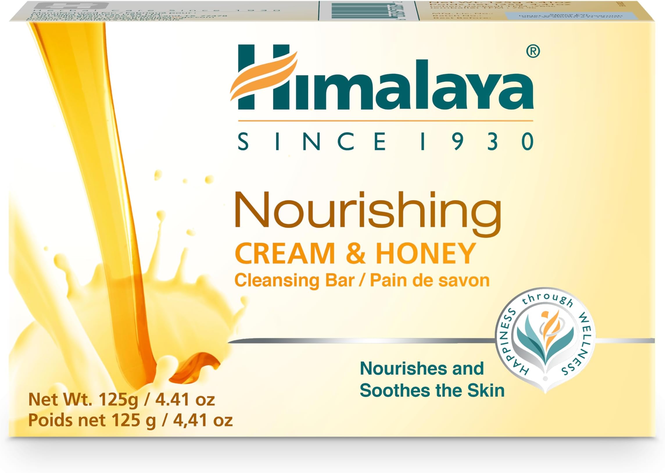 Himalaya Herbal Healthcare Nourishing Cream and Honey Cleansing Bar, 4.41 Ounce